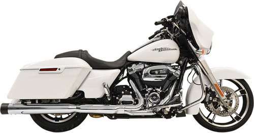 BASSANI XHAUST - 1F72DNT5 - DNT Straight Can Mufflers for FL - Chrome/Black