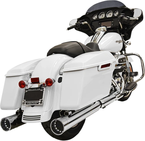 BASSANI XHAUST - 1F72DNT6 - DNT Straight Can Mufflers for FL - Chrome