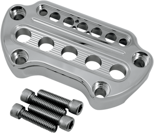 JOKER MACHINE - 10-306C - Indicator Light Handlebar Clamp - Instrument Cutout - Chrome