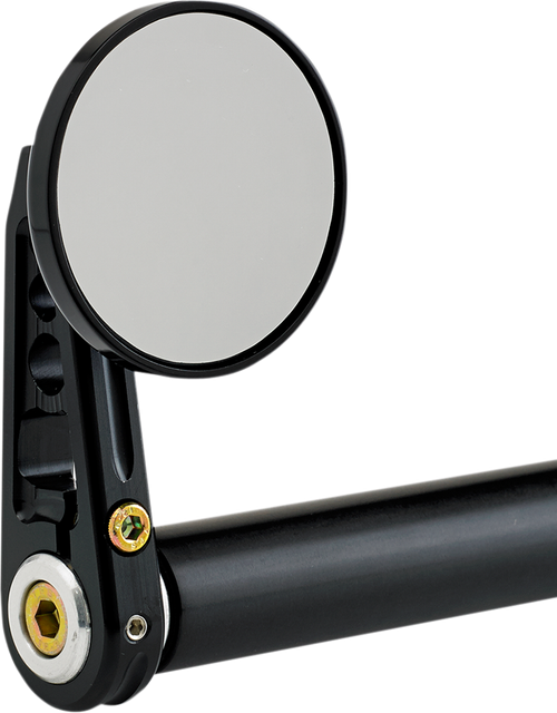 JOKER MACHINE - 09-312-DB - Mirror - Bar End/Side View - Round - Black - Straight - 2-1/4”