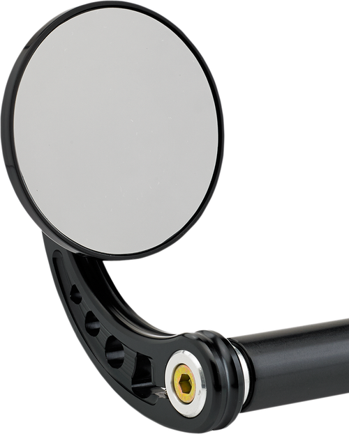 JOKER MACHINE - 09-313-CB - Mirror - Bar End/Side View - Round - Black - Curved - 3-1/4”