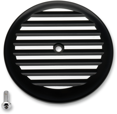 JOKER MACHINE - 02-220-2 - VT Air Cleaner Cover - Finned - Black/Silver