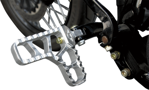 JOKER MACHINE - 08-62-1 - Adjustable Serrated Foot Pegs - With Heel - Clear