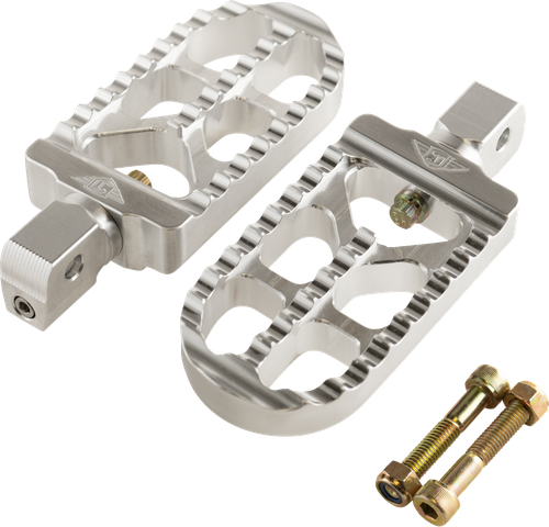 JOKER MACHINE - 08-56-8 - Serrated Foot Pegs - Silver - Long