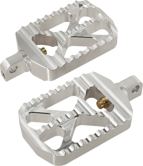 JOKER MACHINE - 08-646-1 - Bear Claw Foot Pegs - Silver - Harley-Davidson