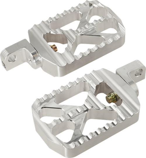 JOKER MACHINE - 08-646-3 - Bear Claw Foot Pegs - Silver - Harley-Davidson