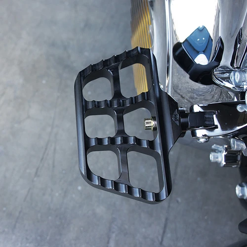 JOKER MACHINE - 08-644-7B - Mini Serrated Floorboards - Black - Softail