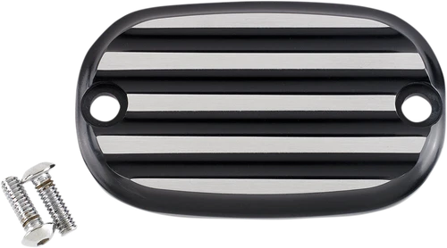 JOKER MACHINE - 08-01-2 - Master Cylinder Cover - Finned - Black/Silver