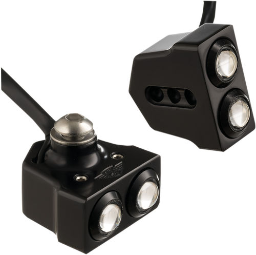 JOKER MACHINE - 05-208-RB - LED Side Mount Turn Signal - Black/Red
