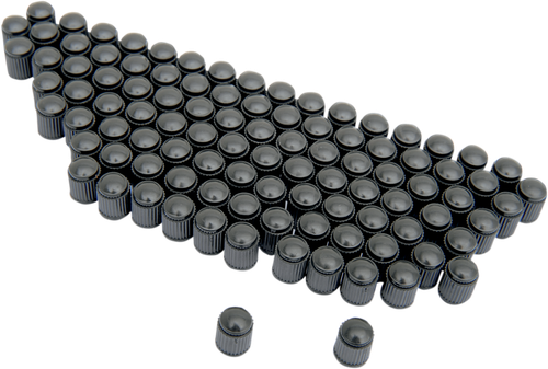 K&L SUPPLY - 32-9989 - Valve Stem Cap - Black - 100 Pack