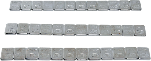 K&L SUPPLY - 32-2434 - Wheel Weights - Rectangle - Adhesive Stick-On - Chrome - 36 Pack