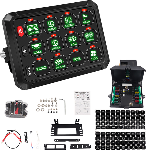 MOOSE OFFROAD - 0616-0435 - Gang Switch Panel - 12 Position