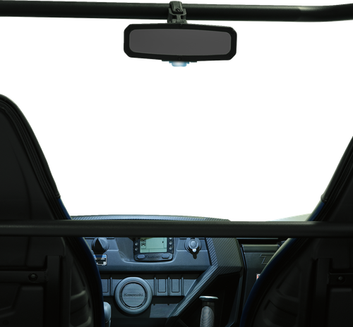 MOOSE OFFROAD - 0640-1716 - Mirror - Rear View w/LED Dome Light - Black - UTV