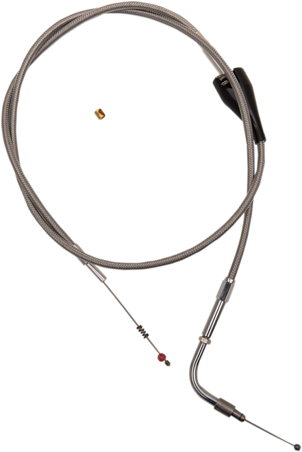 BARNETT - 102304100103 - Stainless Steel Idle Cable - Cruise - +3" - '02-'07 FLH