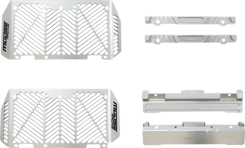 MOOSE OFFROAD - 1901-0905 - Billet Radiator Guards - Silver - Yamaha