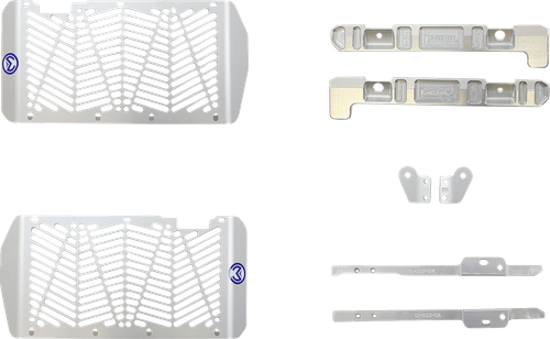MOOSE OFFROAD - 1901-0912 - Billet Radiator Guards - Silver - Honda
