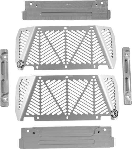 MOOSE OFFROAD - 1901-0952 - Radiator Guards - Silver - Kawasaki/Suzuki