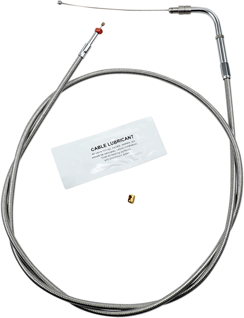 BARNETT - 102303001612 - Stainless Steel Throttle Cable - +12" - '02-'07 FLH