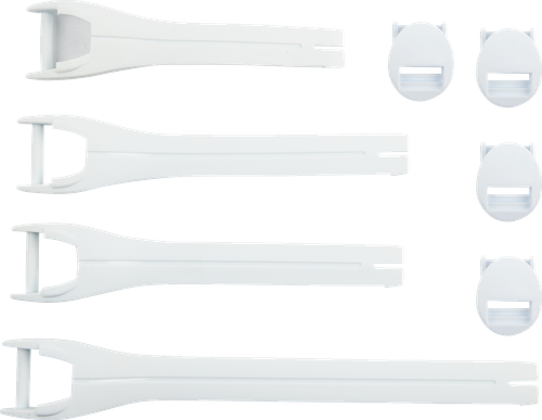 MOOSE OFFROAD - 3430-1017 - Qualifier Boot Strap Kit - White - Size 10-15