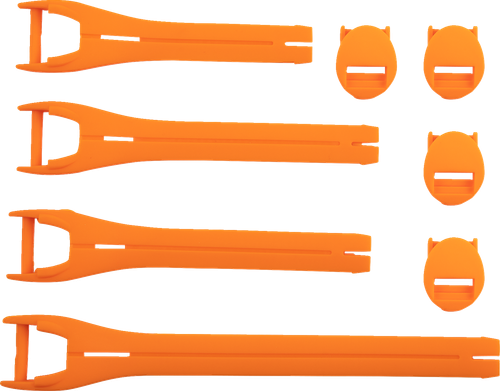 MOOSE OFFROAD - 3430-1019 - Qualifier Boot Strap Kit - Orange - Size 10-15