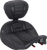 MUSTANG - 89406 - Deluxe Touring Solo Seat - with Driver's Backrest - Black Stitch - FLH/FLT '23-'25
