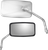 PARTS UNLIMITED - 0640-0973 - Mirror - Side View - Cruiser - Yamaha - Reverse Thread - Rectangular - Stainless Steel