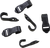 PARTS UNLIMITED - 4003-0150 - Cover Hooks - Snowmobile - Black - 6 Pack