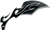 PRO-ONE PERF.MFG. - 104220B - Mirror - Flame - Side View - Milled - Oblong - Black/Chrome - Left