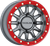 RACELINE WHEELS - A14GR-57056+10 - Wheel - Alpha - Front/Rear - Gun Metal/with Red Ring - 15x7 - 4/156 - +10 mm