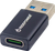 RIDEPOWER - RPUSBUSBCADPT - Male USB to Female USB-C Adapter - Power - Compact - Black