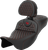 SADDLEMEN - 808-07B-190B4 - RoadSofa Seat - Honeycomb - Red Stitch - with Backrest - Extended Reach - FLH/FLT '08-'24