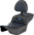 SADDLEMEN - 823-07-184B1 - Roadsofa Extended Reach Seat - with Backrest - Lattice Stitch - Blue Stitch - FLTR/FLHX '23-'24