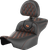 SADDLEMEN - 823-07-184B3 - Roadsofa Extended Reach Seat - with Backrest - Lattice Stitch - Orange Stitch - FLTR/FLHX '23-'24
