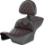 SADDLEMEN - 823-07-184B4 - Roadsofa Extended Reach Seat - with Backrest - Lattice Stitch - Red Stitch - FLTR/FLHX '23-'24