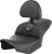 SADDLEMEN - 823-07-189B2 - Roadsofa Seat - with Backrest - Honeycomb - Gray Stitch - FLTR/FLHX '23-'24