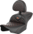 SADDLEMEN - 823-07-189B3 - Roadsofa Seat - with Backrest - Honeycomb - Orange Stitch - FLTR/FLHX '23-'24