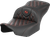 SADDLEMEN - 823-07-20604 - RoadSofa Seat - without Backrest - Carbon Fiber - Lattice Stitch - Red Stitch - FLTR/FLHX '23-'24