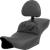 SADDLEMEN - 823-07-190C0 - Heated RoadSofa Seat - Extended Reach - Honeycomb Stitch - w/ Backrest - FLT/FLH ’23-‘24
