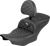 SADDLEMEN - 823-07-210B5 - Roadsofa Seat - with Backrest - Silver Stitch - FLH/FLT '23-'25