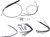 BURLY BRAND - B30-1243 - Handlebar Cable/Brake Line Kit for Burly Ape Handlebars - 14" Gorilla - Softail/Touring - Stainless