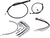 BURLY BRAND - B30-1253 - Jail Bar Cable Kit - 14" Handlebars - Black Vinyl - '18-'24 Softail