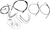 BURLY BRAND - B30-1072 - Complete Black Vinyl Handlebar Cable/Line Kit for Ape Hangers - 16" - '11-'15 FLS