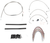 BURLY BRAND - B30-1103 - Complete Stainless Braided Handlebar Cable/Brake Line Kit - 13" Ape Hangers- '08-'13 FLH