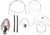 BURLY BRAND - B30-1104 - Complete Stainless Braided Handlebar Cable/Brake Line Kit - 15" Ape Hangers - '08-'13 FLH