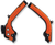 ACERBIS - 2449535229 - X-Grip Frame Guards - Orange/Black - Husqvarna | KTM