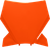 UFO - KT05013#127 - Front Number Plate - Orange - KTM