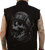LETHAL THREAT - FTW Skull Printed Sleeveless Button Down Shirt - Black