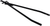 CYCLE VISIONS - CV-8009B - Sissy Bar Stick - Black - 30" Daggertude - Wide