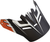 Visor Peak - White | Orange | Black - One Size