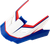 Visor Peak - Red | White | Blue | Gloss - XS-M